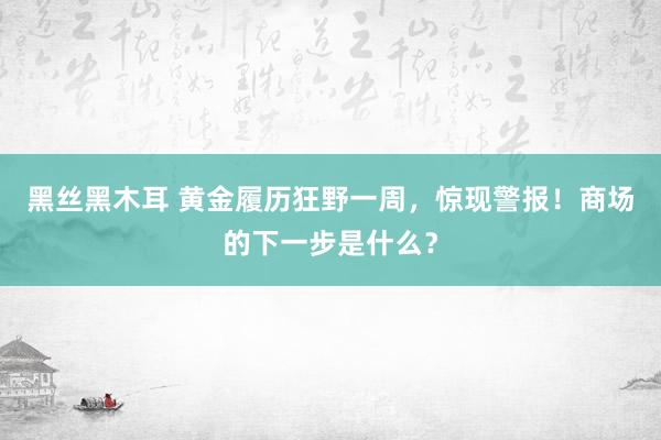 黑丝黑木耳 黄金履历狂野一周，惊现警报！商场的下一步是什么？