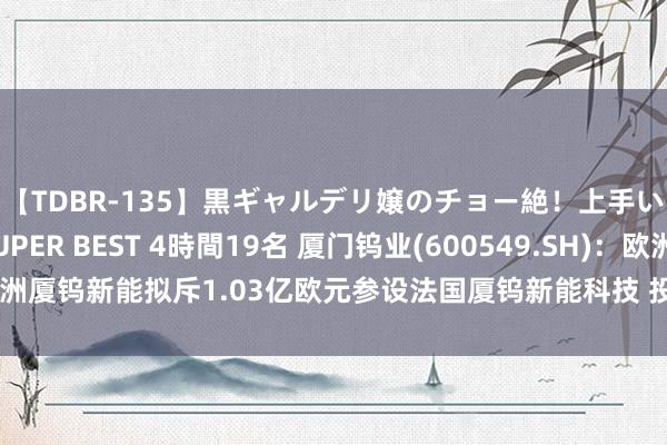 【TDBR-135】黒ギャルデリ嬢のチョー絶！上手いフェラチオ！！SUPER BEST 4時間19名 厦门钨业(600549.SH)：欧洲厦钨新能拟斥1.03亿欧元参设法国厦钨新能科技 投建正极材料先行者体技俩